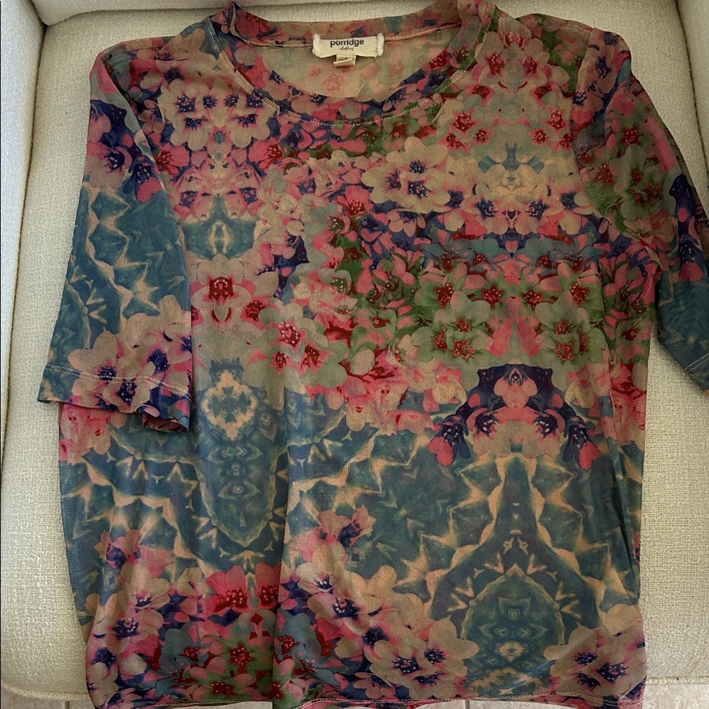 Floral Mesh Top